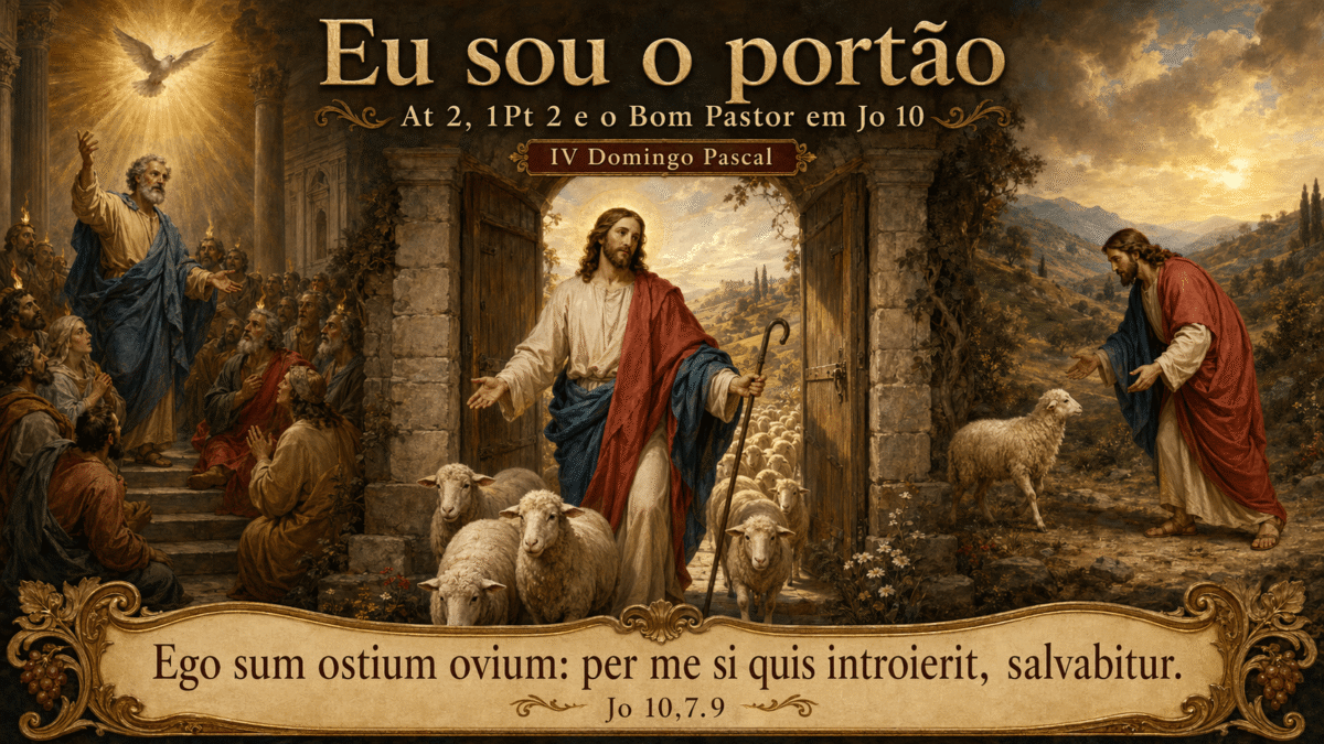 Eu sou o portão: At 2, 1Pt 2 e o bom pastor em Jn 10 — IV domingo pascal