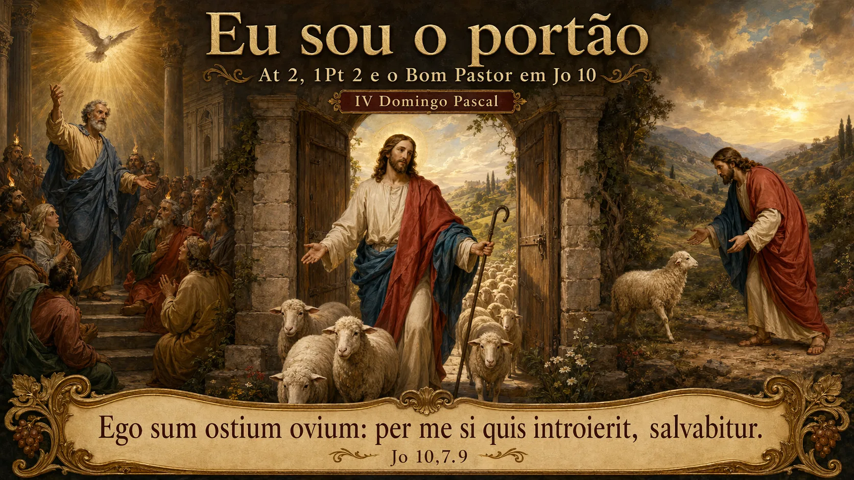Eu sou o portão: At 2, 1Pt 2 e o bom pastor em Jn 10 — IV domingo pascal