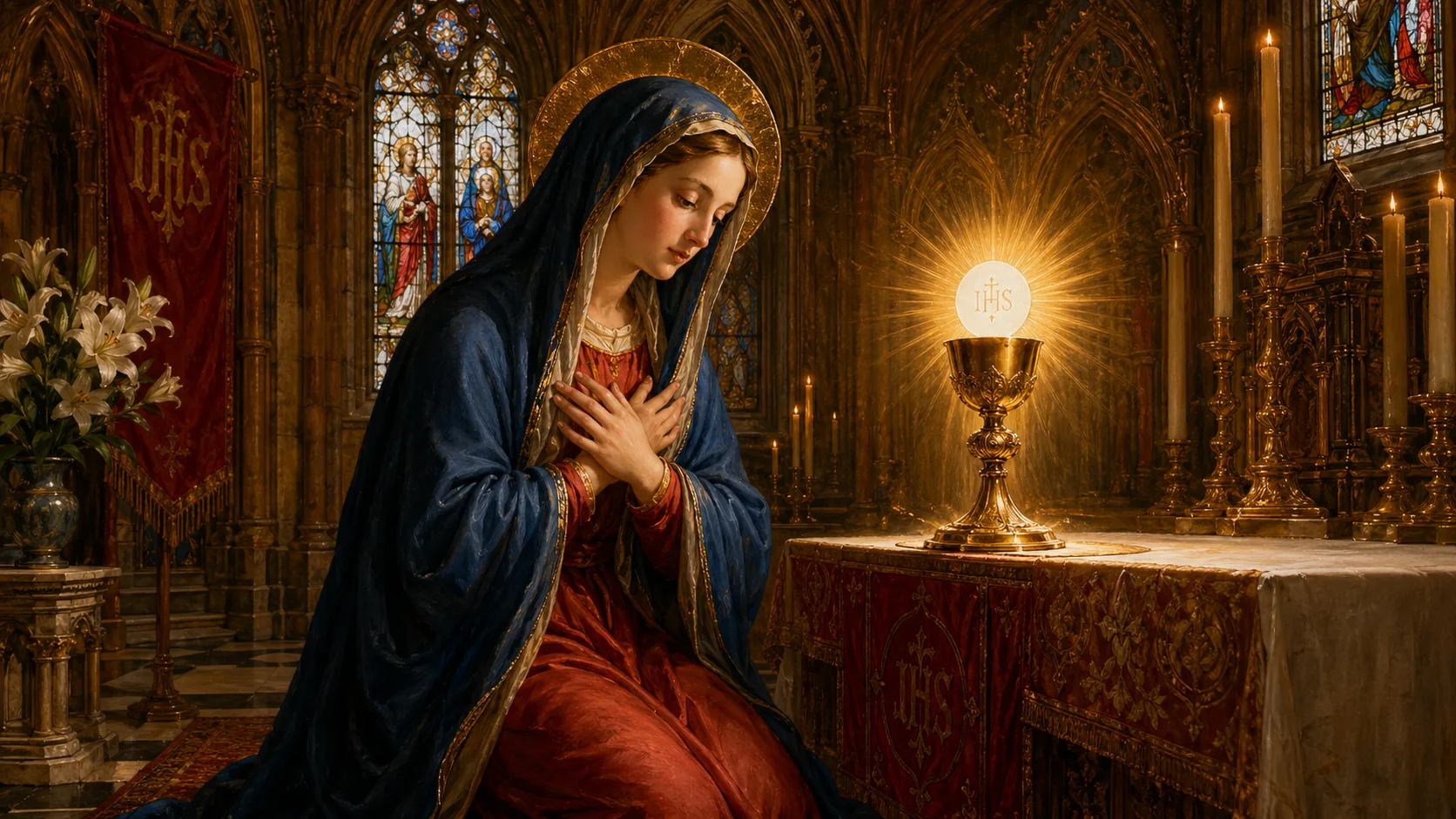 Maria e a eucaristia: a mãe que guia ao pão de vida